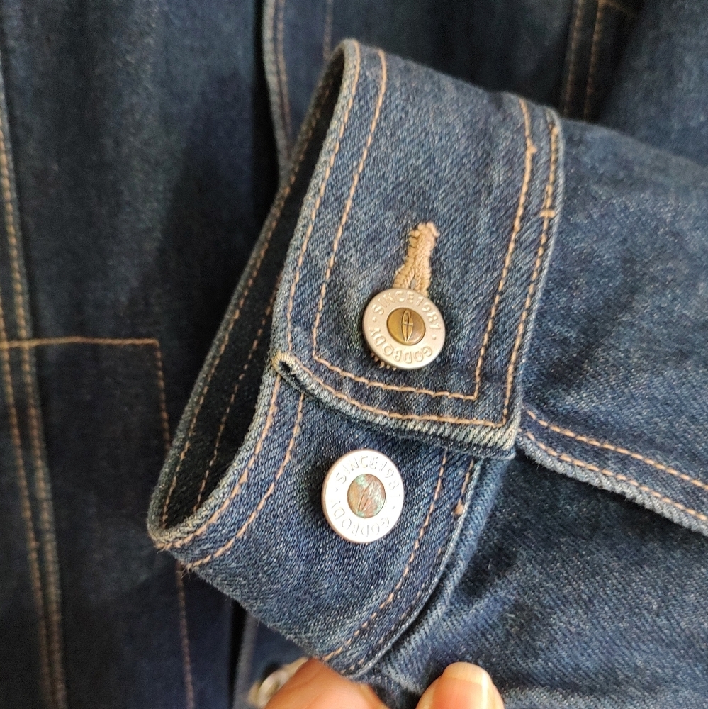 Godbody Men's Blue Denim Jacket - Picture 6 of 8